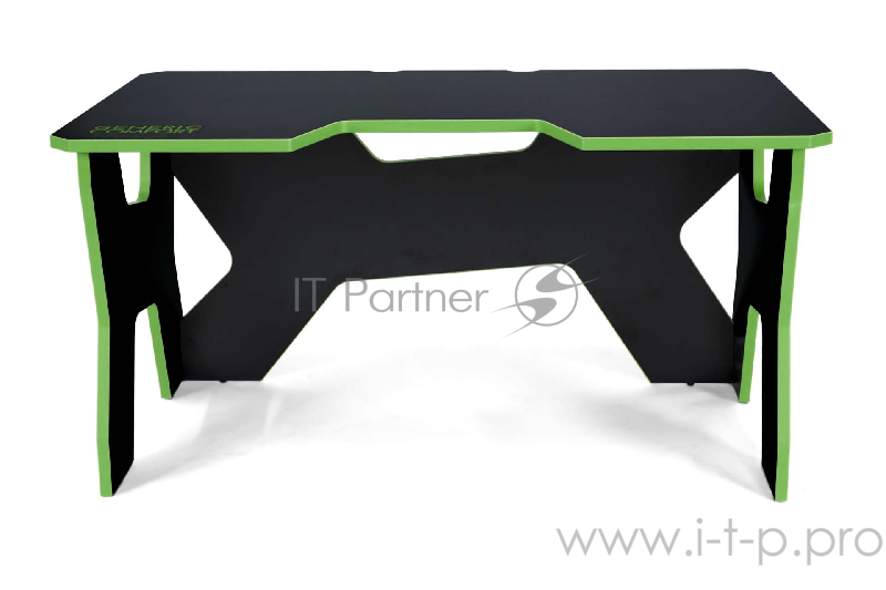 Игровой стол чёрно-зелёный Generic Comfort Gamer2/DS/NE (ЛДСП Е1,150 x 90 x 75)
