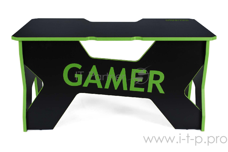 Игровой стол чёрно-зелёный Generic Comfort Gamer2/DS/NE (ЛДСП Е1,150 x 90 x 75)