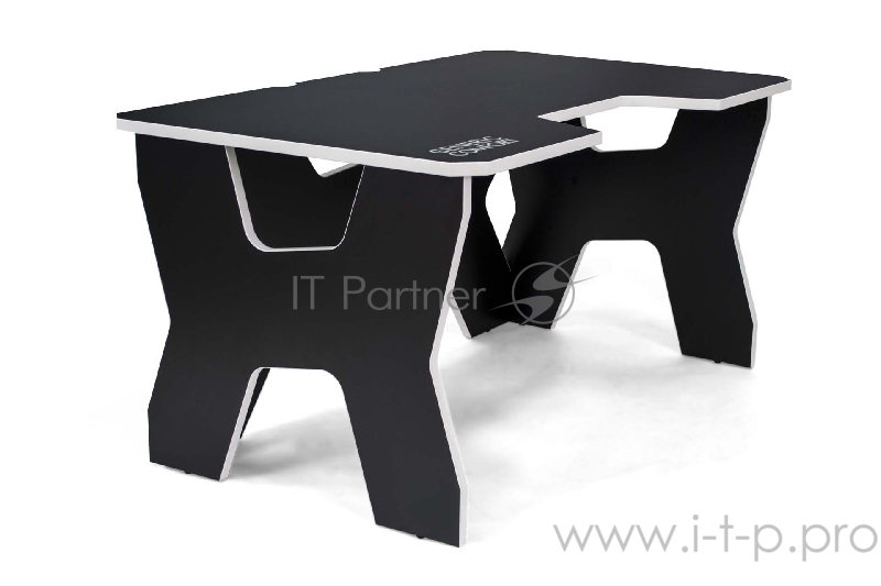 Игровой стол чёрно-белый Generic Comfort Gamer2/DS/NW (ЛДСП Е1,150 x 90 x 75)