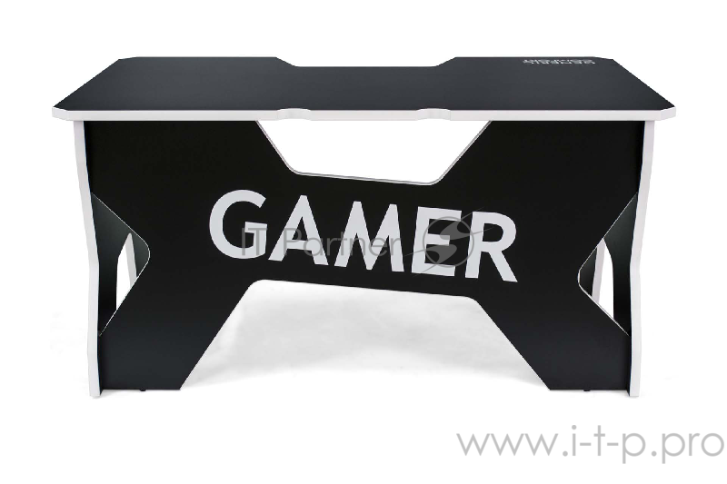 Игровой стол чёрно-белый Generic Comfort Gamer2/DS/NW (ЛДСП Е1,150 x 90 x 75)