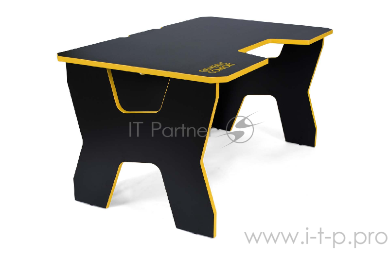 Игровой стол чёрно-жёлтый Generic Comfort Gamer2/DS/NY (ЛДСП Е1,150 x 90 x 75)