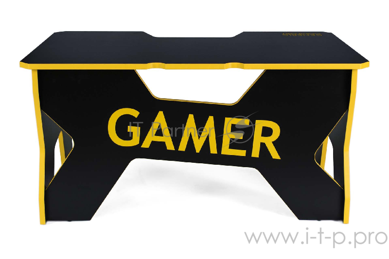 Игровой стол чёрно-жёлтый Generic Comfort Gamer2/DS/NY (ЛДСП Е1,150 x 90 x 75)