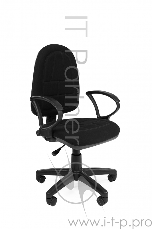 Офисное кресло Chairman Престиж эрго чёрное (ткань, пластик, газпатрон 2 кл, ролики)