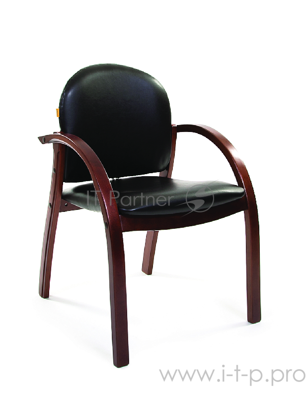 Офисное кресло Chairman 659 чёрное (экокожа, натуральное дерево)