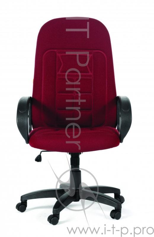 Офисное кресло Chairman 727 бордовое (ткань, пластик, газпатрон 3 кл, ролики, механизм качания)