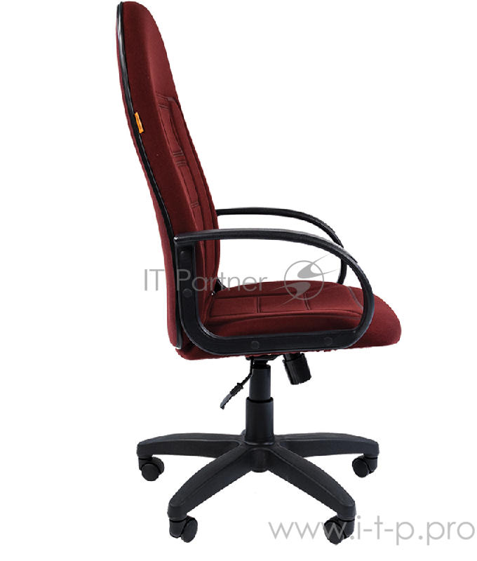Офисное кресло Chairman 727 бордовое (ткань, пластик, газпатрон 3 кл, ролики, механизм качания)