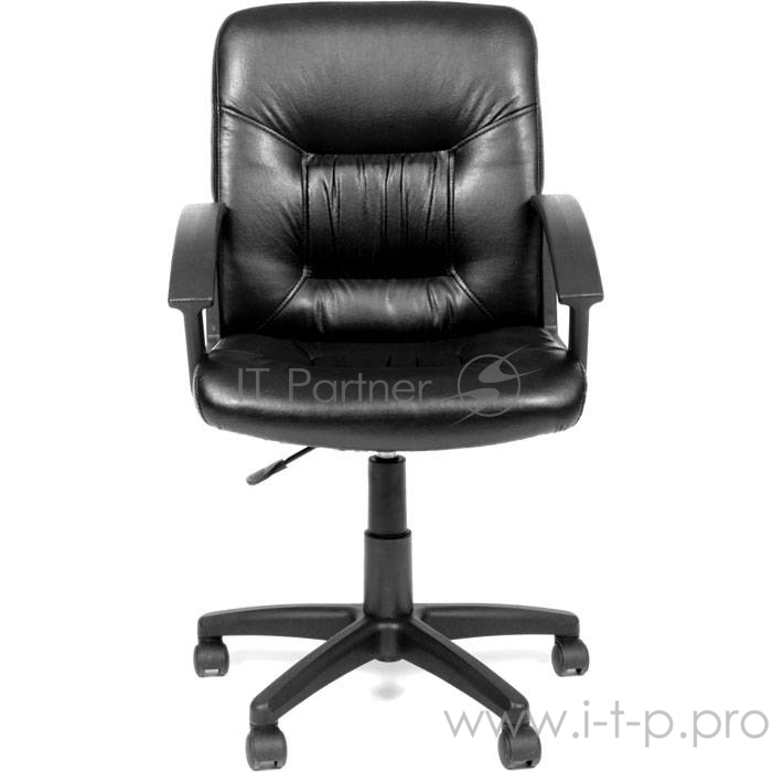 Офисное кресло Chairman 651 чёрное (экокожа, пластик, газпатрон 3 кл, ролики)