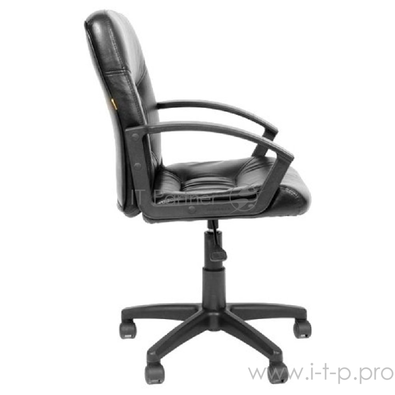 Офисное кресло Chairman 651 чёрное (экокожа, пластик, газпатрон 3 кл, ролики)