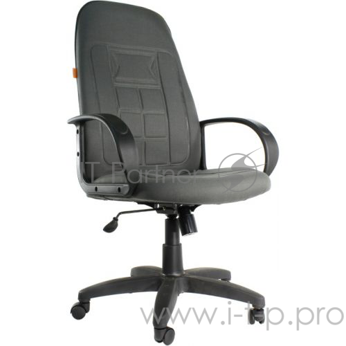 Офисное кресло Chairman 727 серое (ткань, пластик, газпатрон 3 кл, ролики, механизм качания)
