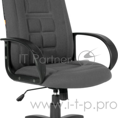 Офисное кресло Chairman 727 серое (ткань, пластик, газпатрон 3 кл, ролики, механизм качания)