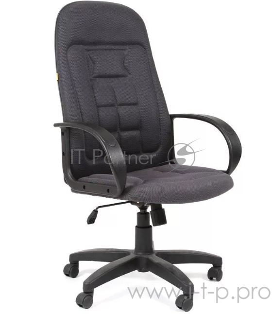 Офисное кресло Chairman 727 серое (ткань, пластик, газпатрон 3 кл, ролики, механизм качания)