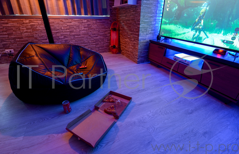 Кресло-мешок Aerocool P7-BB1 (чехол без наполнителя) , до 100 кг, джинсовая ткань, ШхДхВ: 110х110х49см, объём наполнителя: 480л (3-мм частицы)