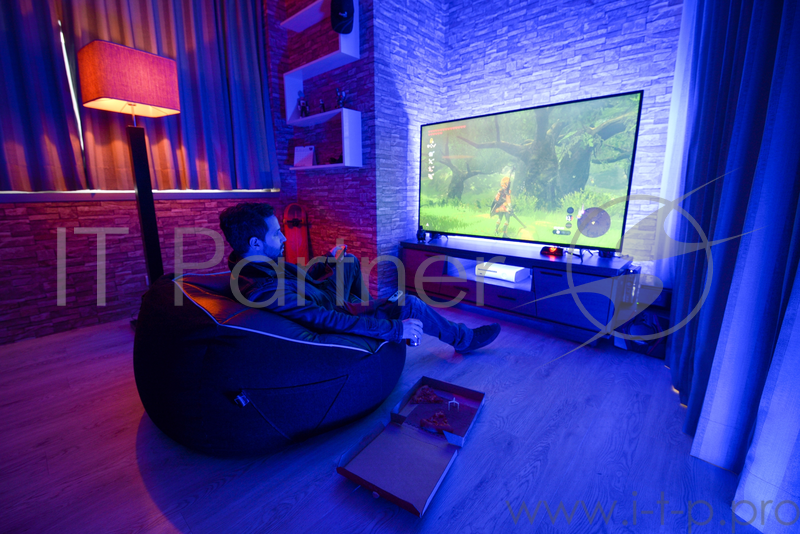 Кресло-мешок Aerocool P7-BB1 (чехол без наполнителя) , до 100 кг, джинсовая ткань, ШхДхВ: 110х110х49см, объём наполнителя: 480л (3-мм частицы)