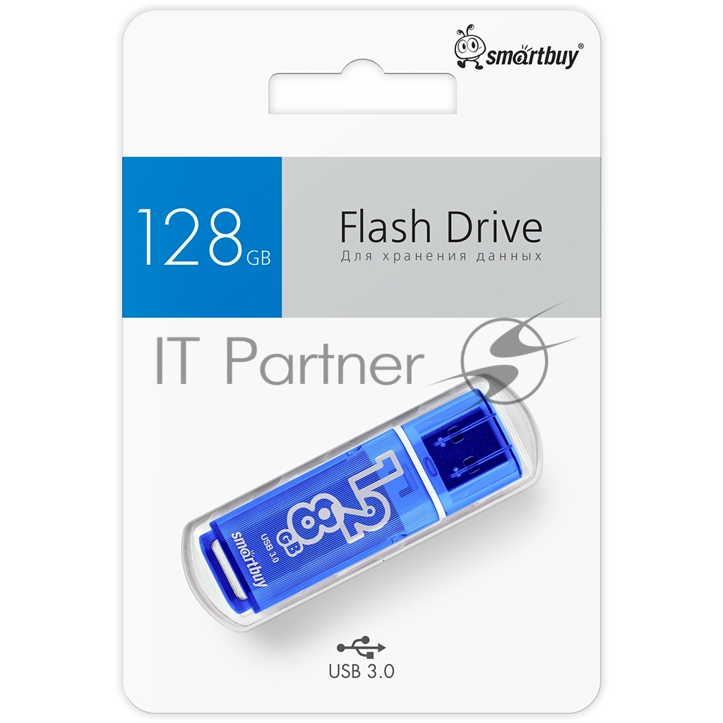 Внешний накопитель USB 3.0 Flash Drive 128GB Smartbuy Glossy Dark Blue (SB128GBGS-DB)