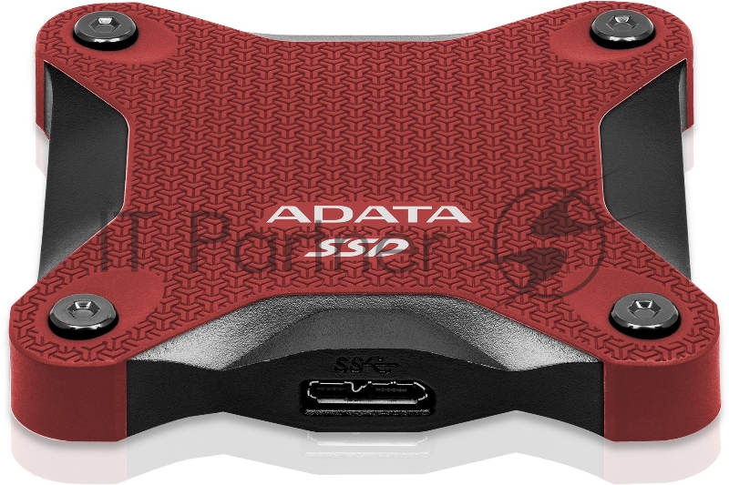Внешний SSD ADATA External 240Gb SD600Q Series <ASD600Q-240GU31-CRD> (USB3.1, 440/430Mbs, 3D QLC, 80х15х80mm, 60g) Red