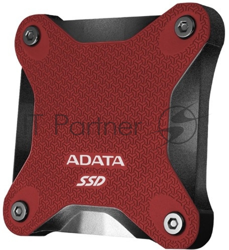 Внешний SSD ADATA External 480Gb SD600Q Series <ASD600Q-480GU31-CRD> (USB3.1, 440/430Mbs, 3D QLC, 80х15х80mm, 60g) Red
