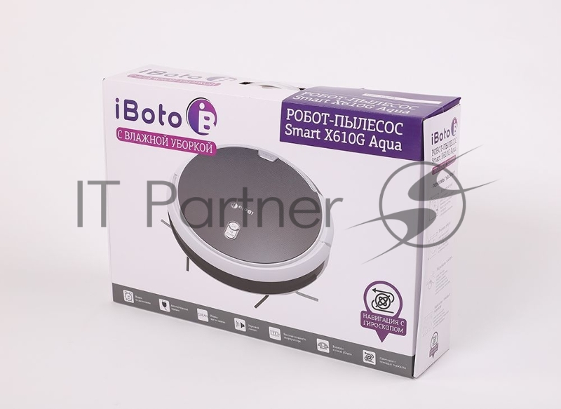 Пылесос-робот iBboto Smart X610G Aqua 25Вт черный