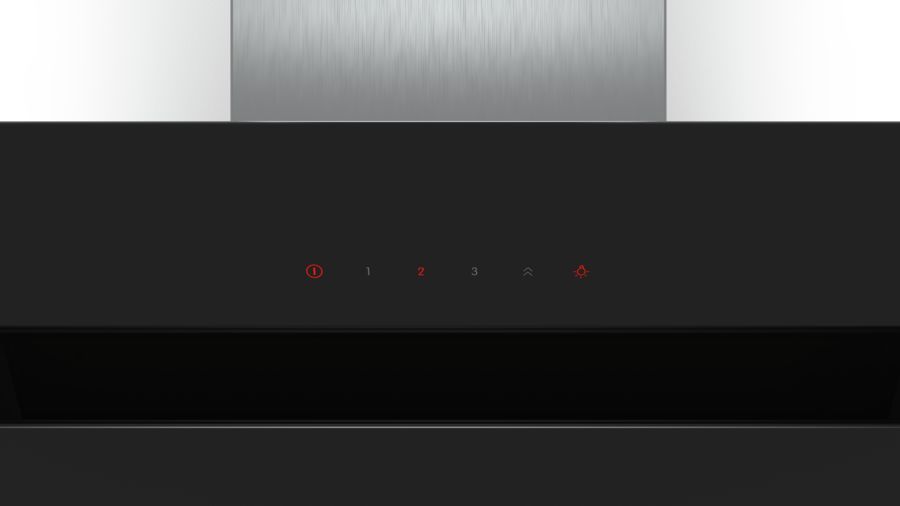 Вытяжка каминная Bosch Serie 6 DWK97JM60 черный, управление: сенсорное (1 мотор)