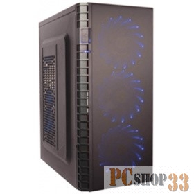 Корпуса Exegate EX278420RUS Корпус Miditower Exegate EVO-7216 Black-Blue light, ATX, 700NPX, 1*USB+1*USB3.0, Audio