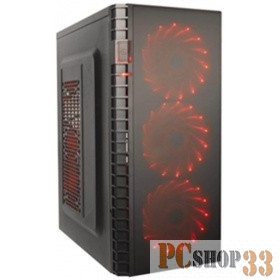 Корпуса Exegate EX278413RUS Корпус Miditower Exegate EVO-7215 Black-Red light, ATX, 600NPX, 1*USB+1*USB3.0, Audio