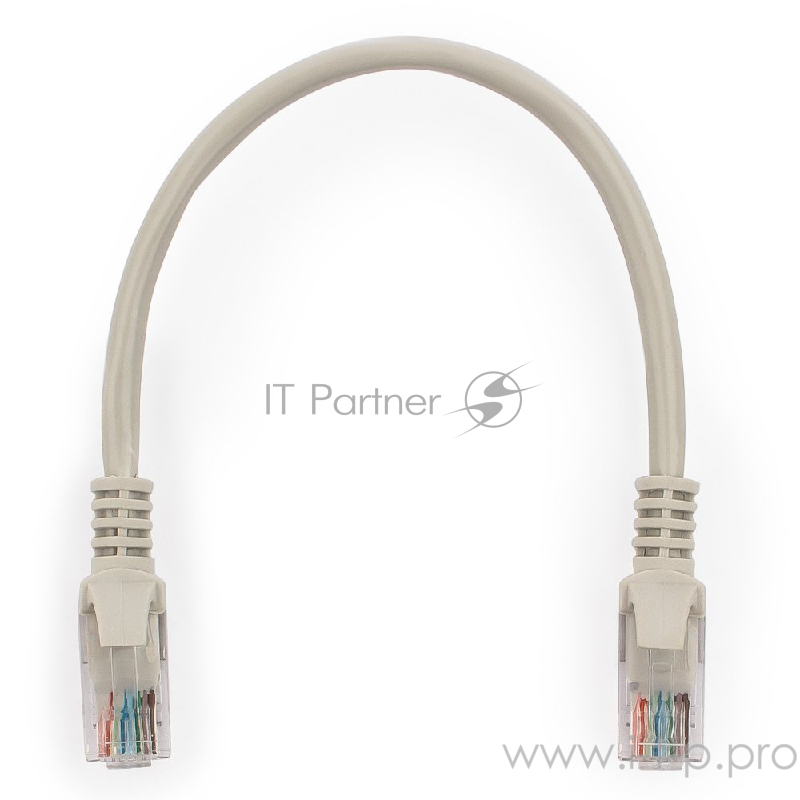 Коммутационный шнур Комм шнур, UTP, кат 5e, 0.25м с RJ45 (серый)