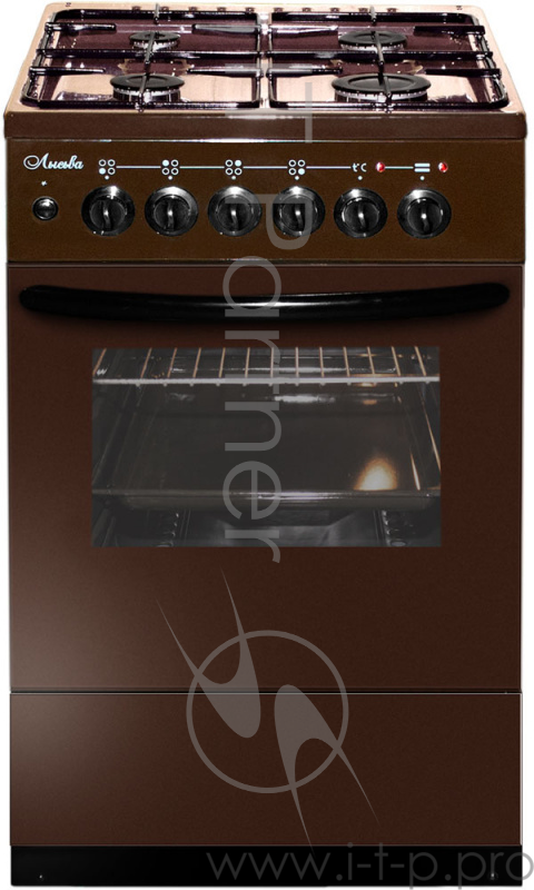 Плита Комбинированная Лысьва ЭГ 401 М2С-2у коричневый (стеклянная крышка)