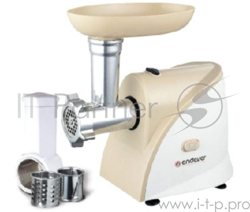 Мясорубка ENDEVER SIGMA 29 белый мощность -1800 Вт, производительность до 1,8 кг/мин, В комплекте: загрузочный лоток, 2 решетки ( o 7 мм, 5 мм), толкатель ,Функция «реверс». Защита от перегрузки и перегрева. Нож из стали, прорезиненные нескользящие н