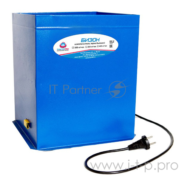 Зернодробилка Бизон-300, 1,75 кВТ, 300 кг/час, квадрат.