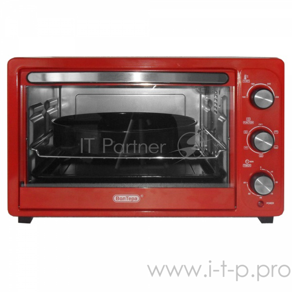 Жарочный шкаф ВОЛТЕРА ЭШП 36-1,6/220, 36 л, красный, 1600 Вт, таймер, автоотключение