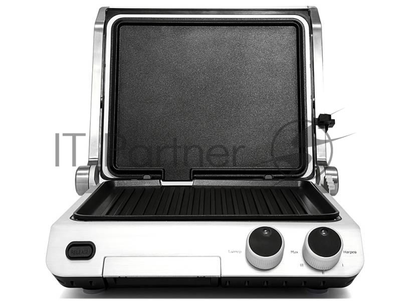 Электрогриль Kitfort KT-1603 2000Вт серебристый/черный