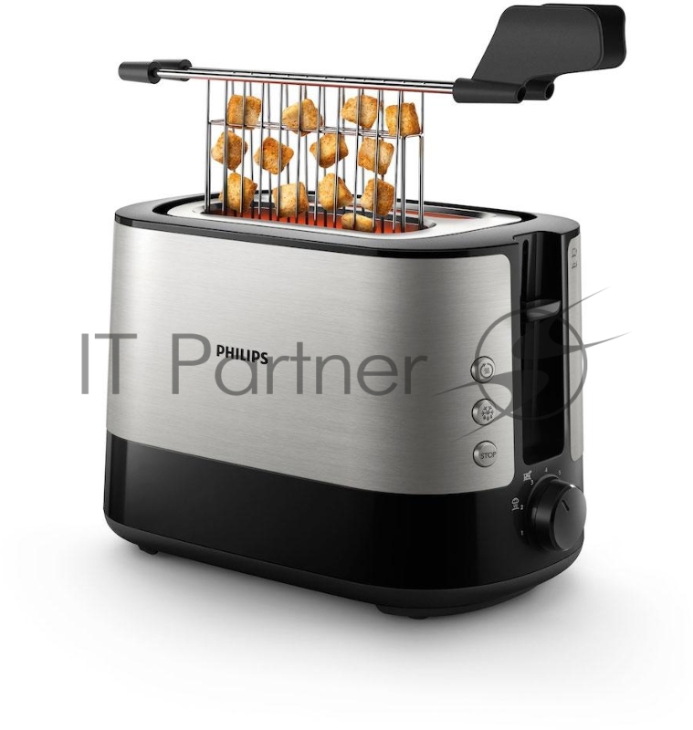 Тостер Philips HD2635/90 950Вт серебристый/черный