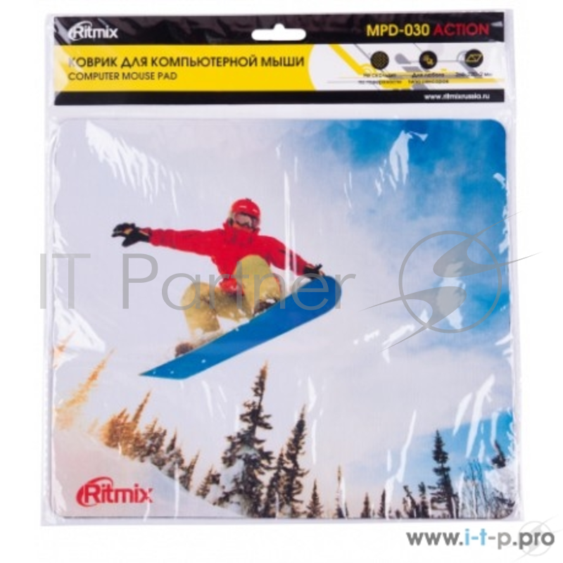 Коврики RITMIX MPD-030 Action {250 x 220 x 2mm, рисунок, Ткань (хлопок), резина}