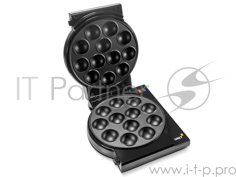 Чудо-Пекарь (3 в 1) UNIT UDM-3020, 800Вт, Нерж. сталь + пластик, Три комплекта сменных панелей (Маффины, Попкейки, Пончики), Цвет: Чёрный