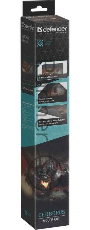 Коврики Defender Cerberus XXL 50556 Игровой коврик, 400x355x3 мм, ткань+резина