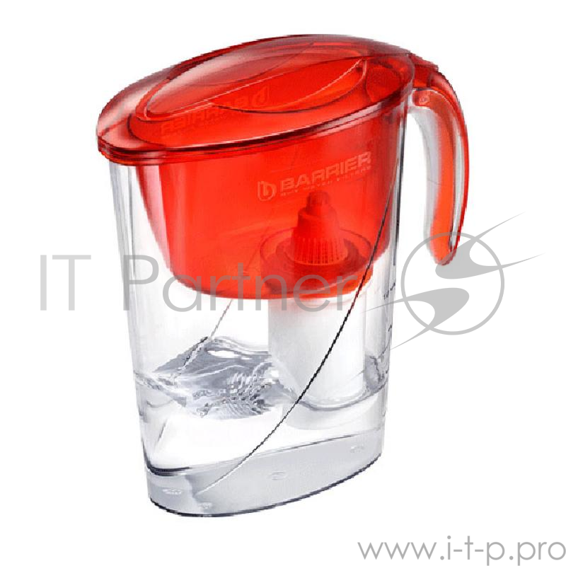 Барьер, Эко алый, Барьер фильтр Кувшин, Объем 2,6л/1,1л (воронка)
