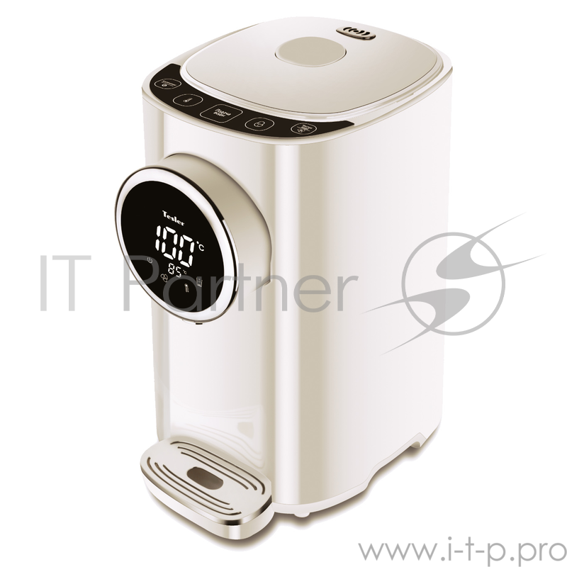 Термопот TESLER TP-5007, 5 литров, 1200Вт, быстрое кипячение/охлаждение, корпус - пластик/нерж. сталь, колба - нерж. сталь, белый/нерж. сталь