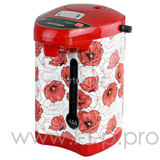 Термопот АКСИНЬЯ КС-1801 Маки: 4,5 л, 800 Вт, 3 способа подачи воды (Россия)(6)