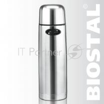 Термос BIOSTAL NB1000 1 л, узкое горло,нерж.,с крышкой-чашкой, 2 пробки (в уп. 12 шт)&