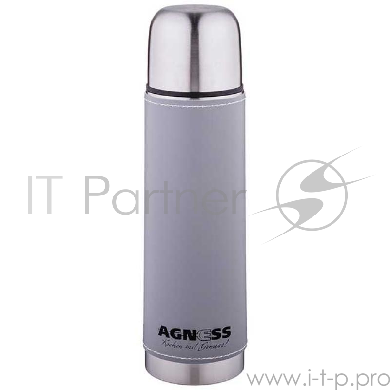 Термос Agness 910-723 серый