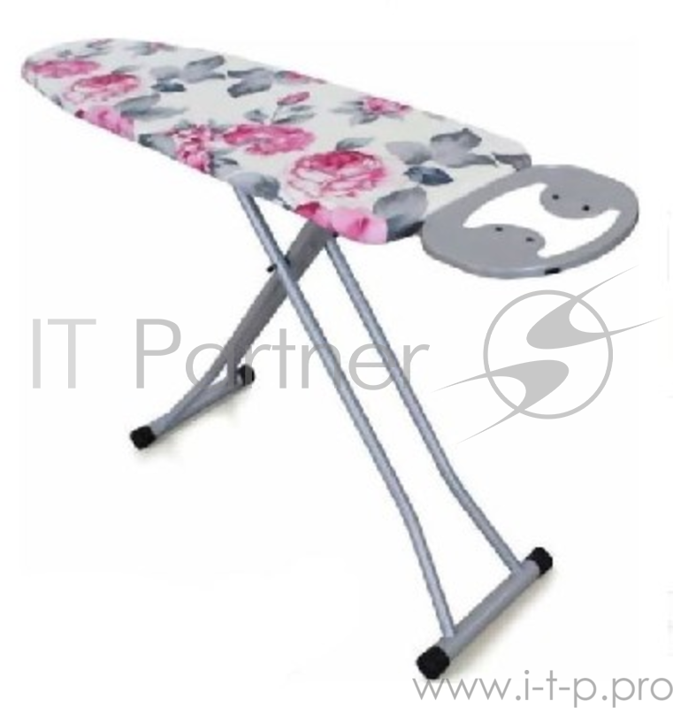 Гладильная доска DOGRULAR элиза серый(Рабочая поверх-ть 120х38см. Регулир-ка высоты 70-90см. Паропропускающий перфорированный гладильный стол. Чехол с подкладкой (100% хлопок), чехол с антипригарным покрытием. Подставка под утюг с антипригар. силикон