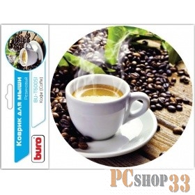 Коврики Коврик для мыши Buro BU-T60051 рисунок/кофе 350571