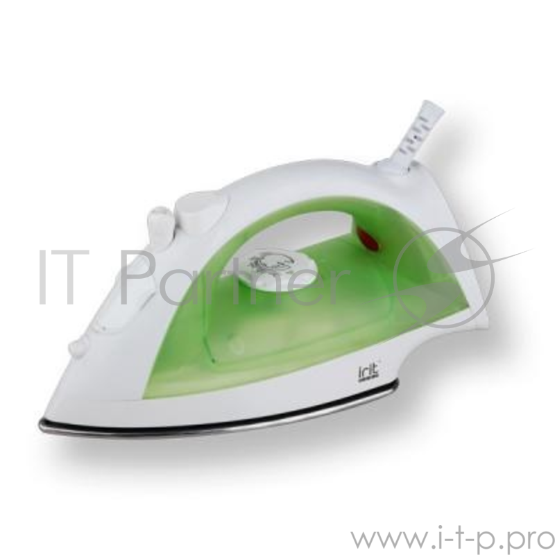 Утюг IRIT IR-2221(Мощность 1800 Вт. Режим сухого глажения, распыление воды, подошва с тефлоновым покрытием, режим парового глажения, световой индикатор работы, свободное вращение шнура, объем резервуара для воды 160 мл.)