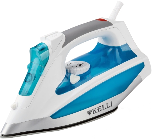 Паровой утюг KELLI Kl-1628. Мощность 2600Вт., 220В, 50 Гц Подошва с керамическим покрытием, функция самоочистки, встроенный пульверизатор, паровой удар, вертикальная глажка, терморегулятор, регулятор пара, защита шнура от перекручивания, защита от пе