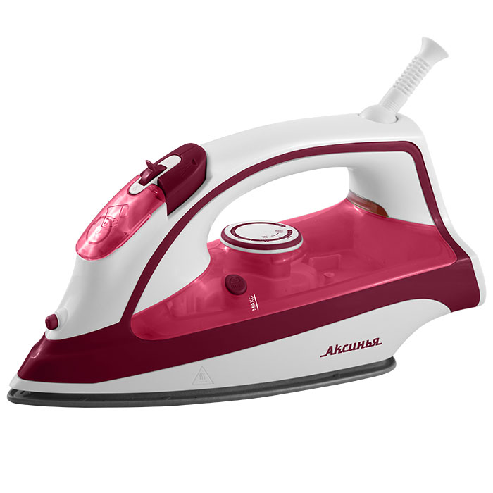 Утюг DELTA Аксинья КС-3002 белый с вишневым