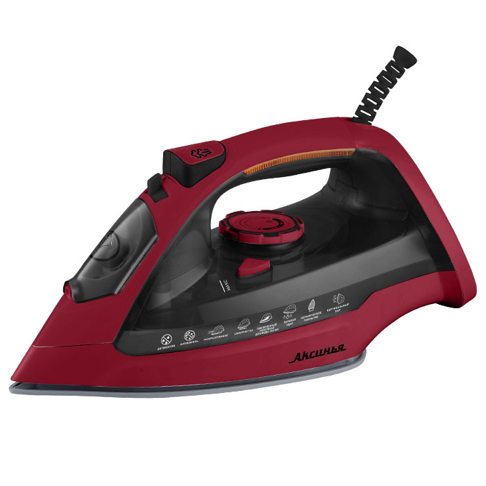 Утюг DELTA Аксинья КС-3003 бордовый с черным