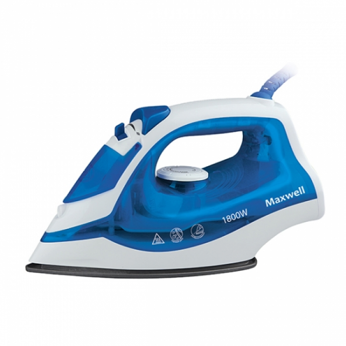 Утюг Maxwell MW-3038(В), 1800 Вт., подошва Non-Stick, паровой удар., синий