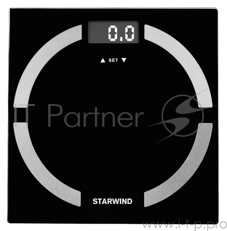 Весы напольные электронные Starwind SSP6051 макс.180кг черный