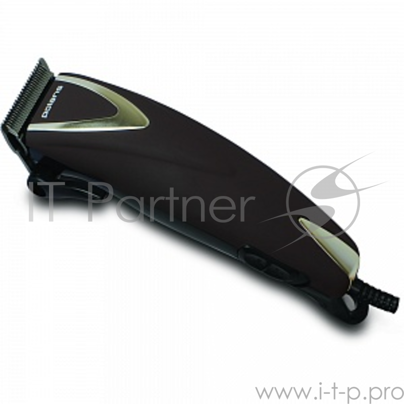 Машинка для стрижки Polaris PHC 0714 коричневый 7Вт (насадок в компл:4шт)