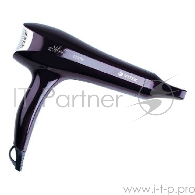 Фен VITEK VT-2249 VT Мощность 2200Вт. Количество режимов нагрева 3. Количество режимов интенсивности воздушного потока 3. Ионизация. Защита от перегрева. Насадка-диффузор. Насадка-концентратор. Петля для подвешивания. Подача холодного воздуха. Турма