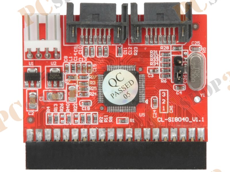 Переходник SATA<->PATA ORIENT 1S-1BN, питание от разъема FDD